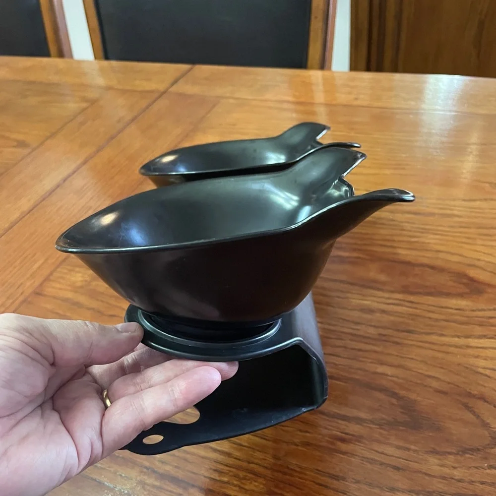 Black Cat Ear Double Pet Bowl